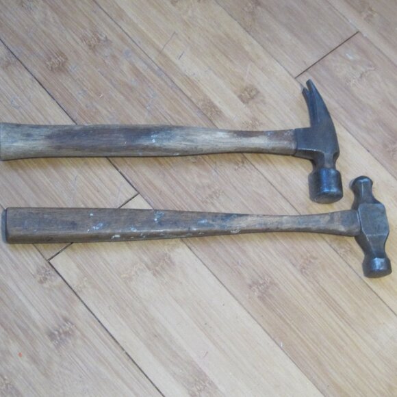 2  Special HAMMERS a) Claw Vaughn 14 Oz., 11" and b) Ball Peen  SANMORE Rare!! - Picture 2 of 5